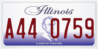 IL license plate A440759