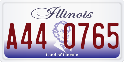 IL license plate A440765
