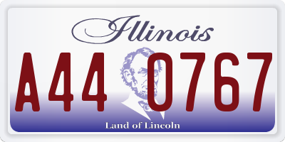 IL license plate A440767