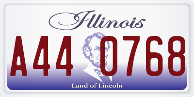 IL license plate A440768