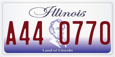 IL license plate A440770