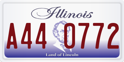 IL license plate A440772