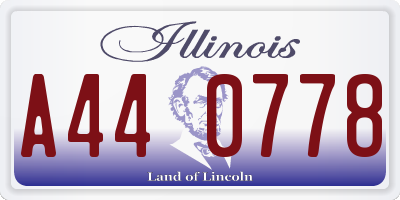 IL license plate A440778