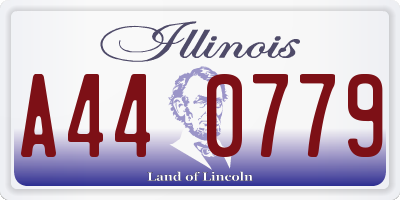 IL license plate A440779