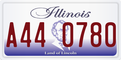 IL license plate A440780
