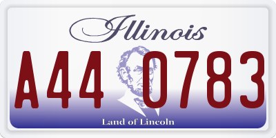 IL license plate A440783