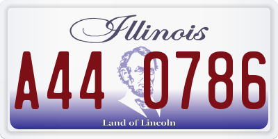 IL license plate A440786