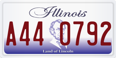IL license plate A440792
