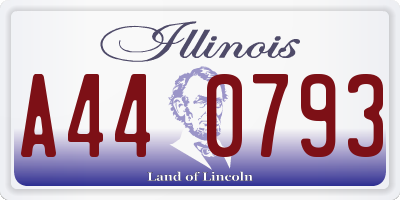 IL license plate A440793