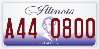 IL license plate A440800