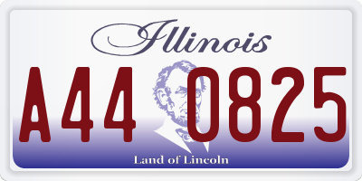IL license plate A440825