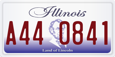 IL license plate A440841
