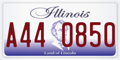 IL license plate A440850