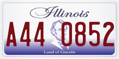 IL license plate A440852