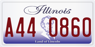 IL license plate A440860