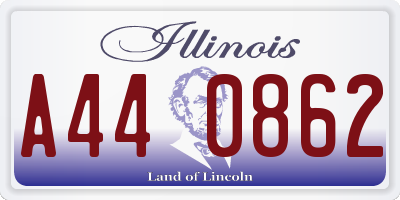 IL license plate A440862