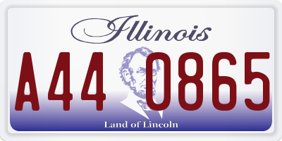 IL license plate A440865