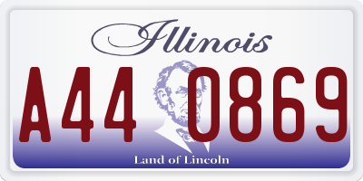 IL license plate A440869