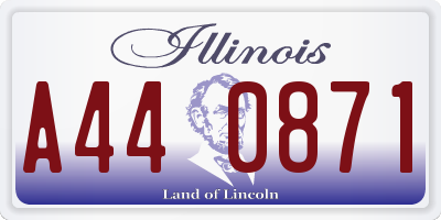 IL license plate A440871
