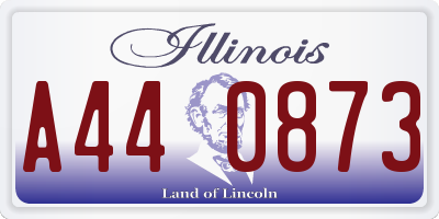IL license plate A440873