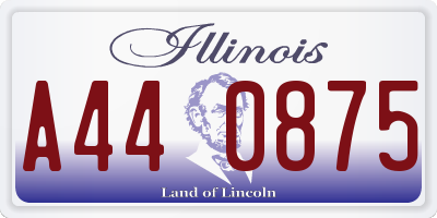 IL license plate A440875