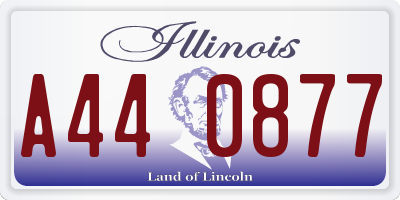 IL license plate A440877