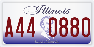 IL license plate A440880