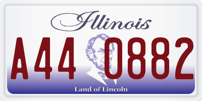 IL license plate A440882