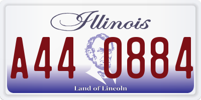 IL license plate A440884