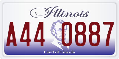 IL license plate A440887