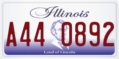 IL license plate A440892