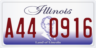 IL license plate A440916