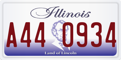 IL license plate A440934