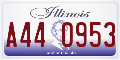 IL license plate A440953