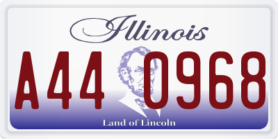 IL license plate A440968