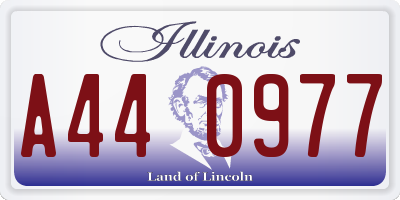 IL license plate A440977