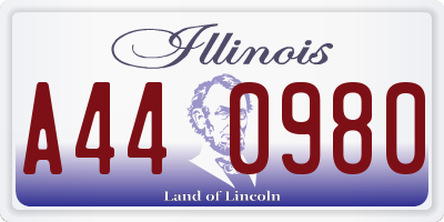IL license plate A440980