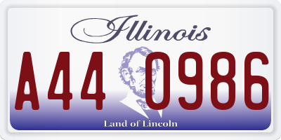 IL license plate A440986