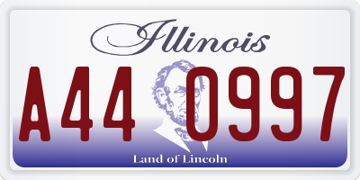 IL license plate A440997