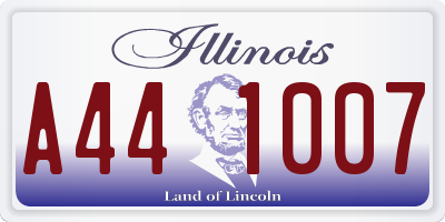IL license plate A441007