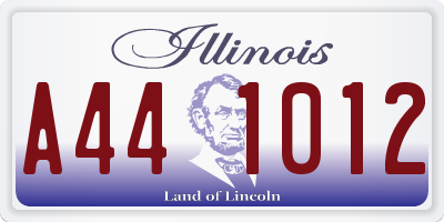 IL license plate A441012