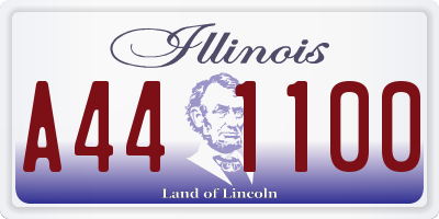 IL license plate A441100