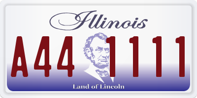 IL license plate A441111