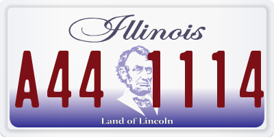 IL license plate A441114