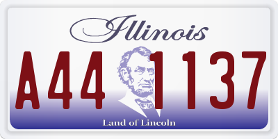 IL license plate A441137