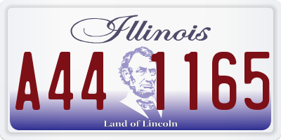 IL license plate A441165