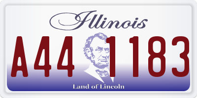 IL license plate A441183