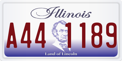 IL license plate A441189