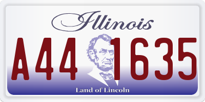 IL license plate A441635
