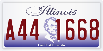 IL license plate A441668